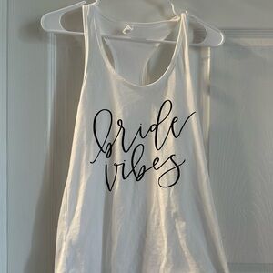 🎉3/$20!! White 'Bride Vibes' Tank Top